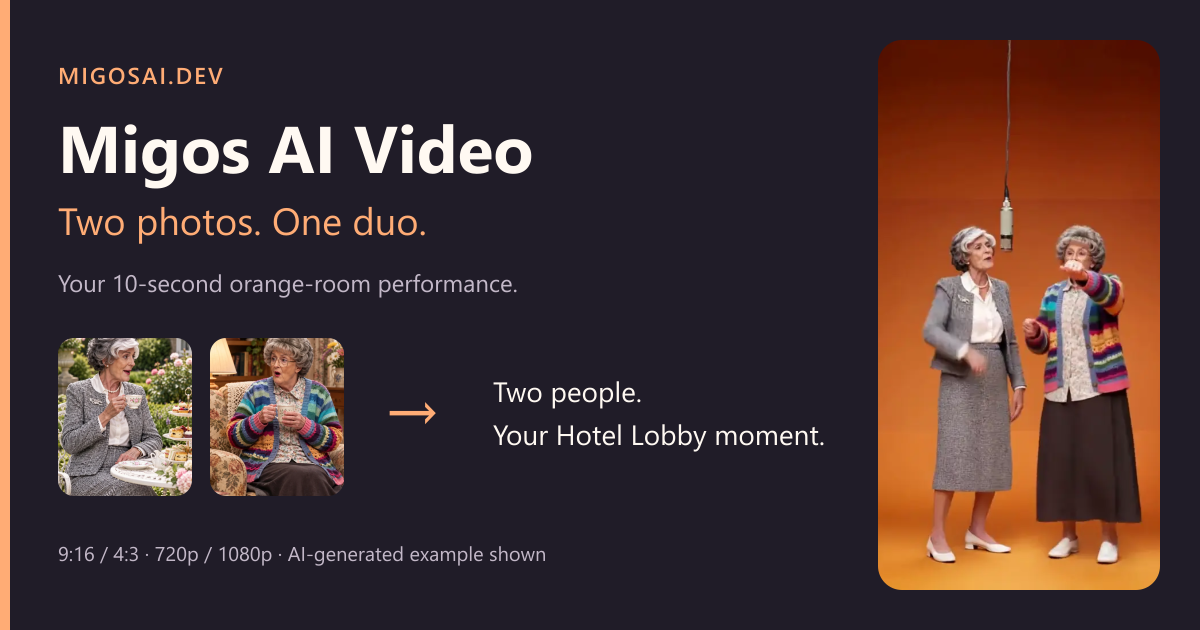 Choosing photos for a friends or couple AI duo video